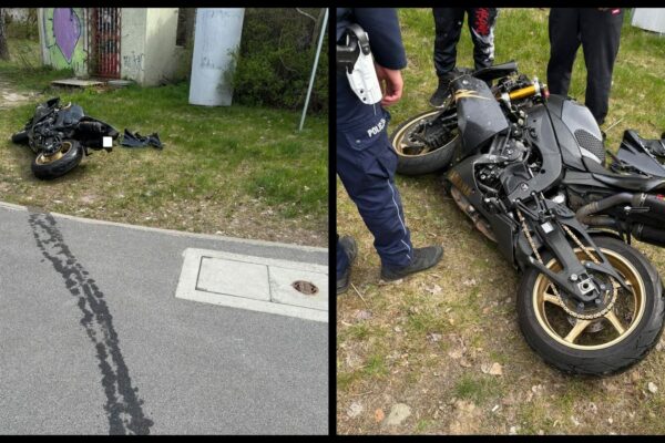 motocyklista Zielona Góra zdarzenie - groźne zdarzenie Zielona Góra