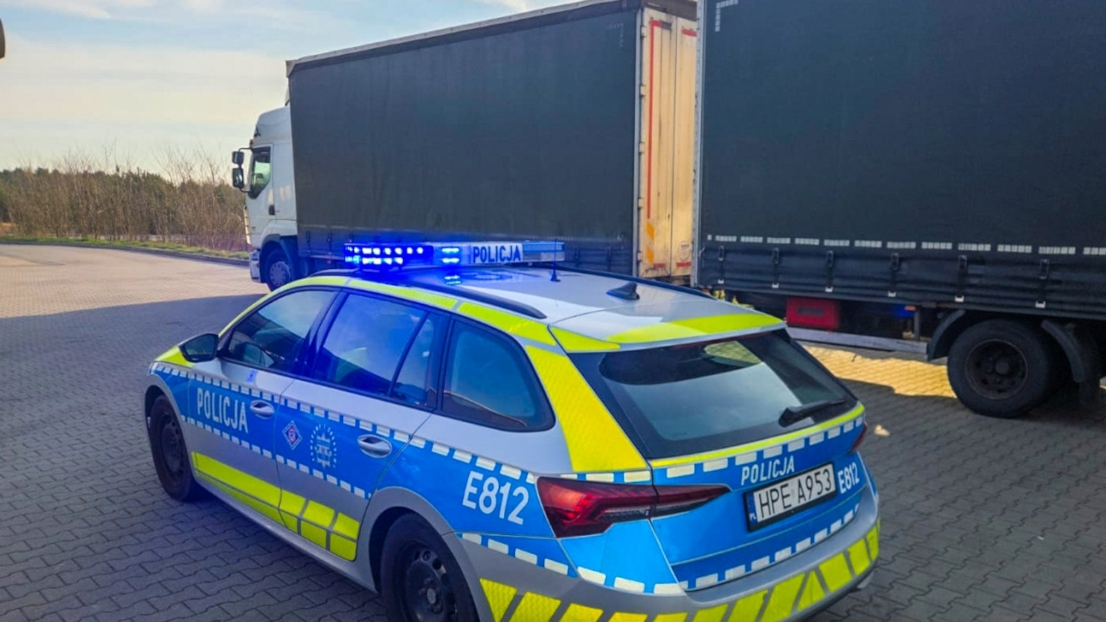 pijany kierowca ciężarówki Słubice - DK92 policja