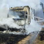 pożar ciężarówki Gorzów - samoloty gaśnicze pożar