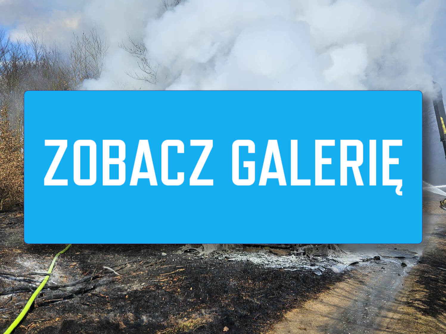 pożar ciężarówki Gorzów - samoloty gaśnicze pożar