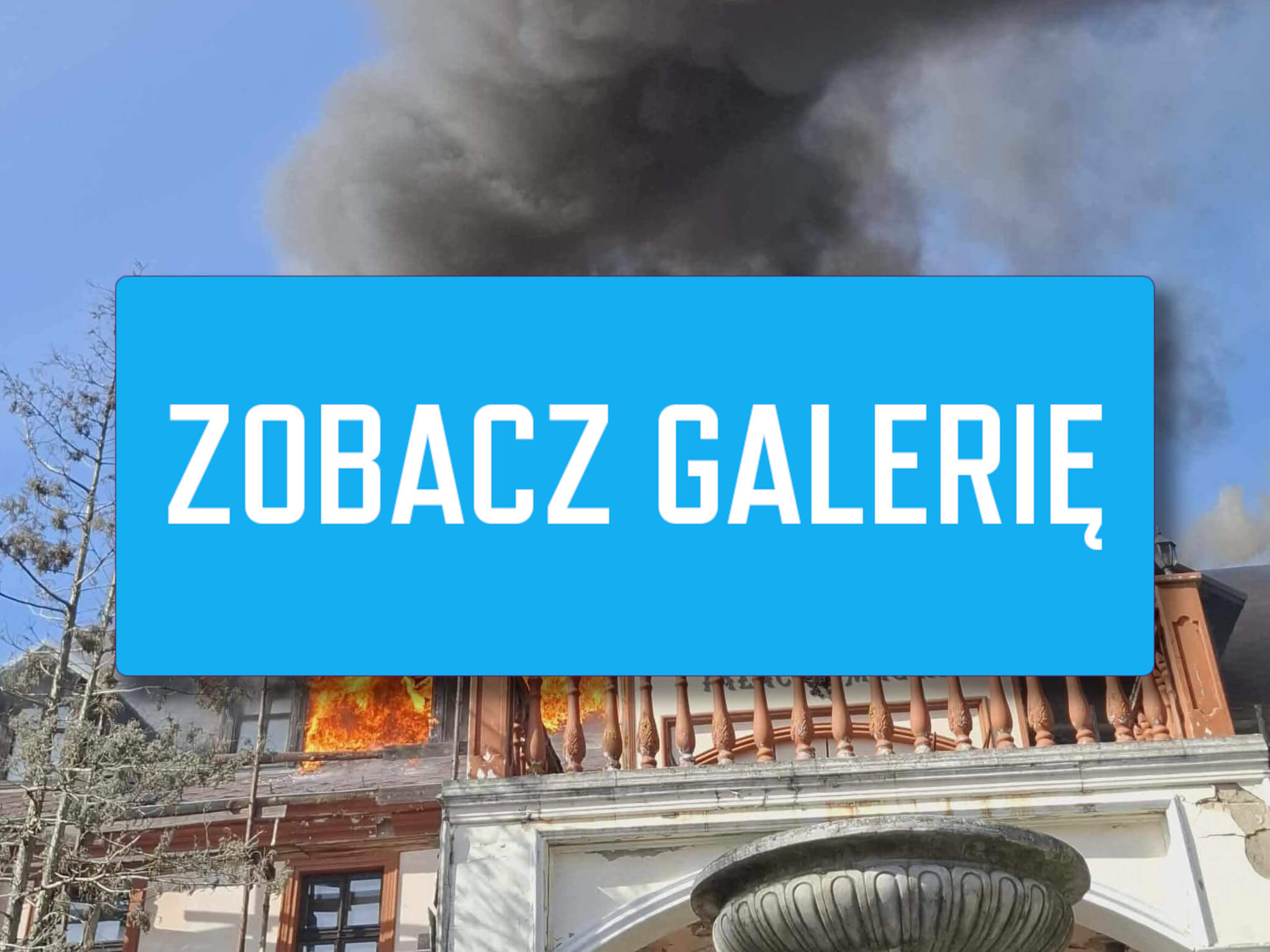 pożar pałacu Garbicz - akcja straży pożarnej Sulęcin