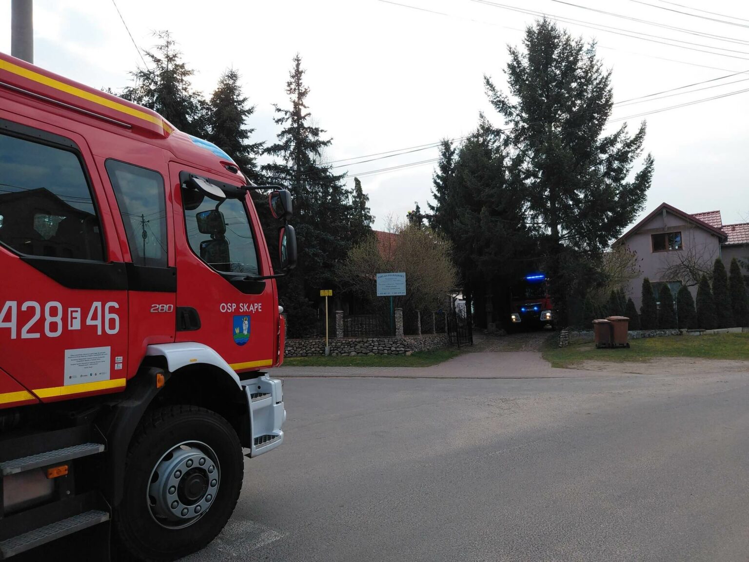 pożar komina Świebodzin - pożar komina ogień