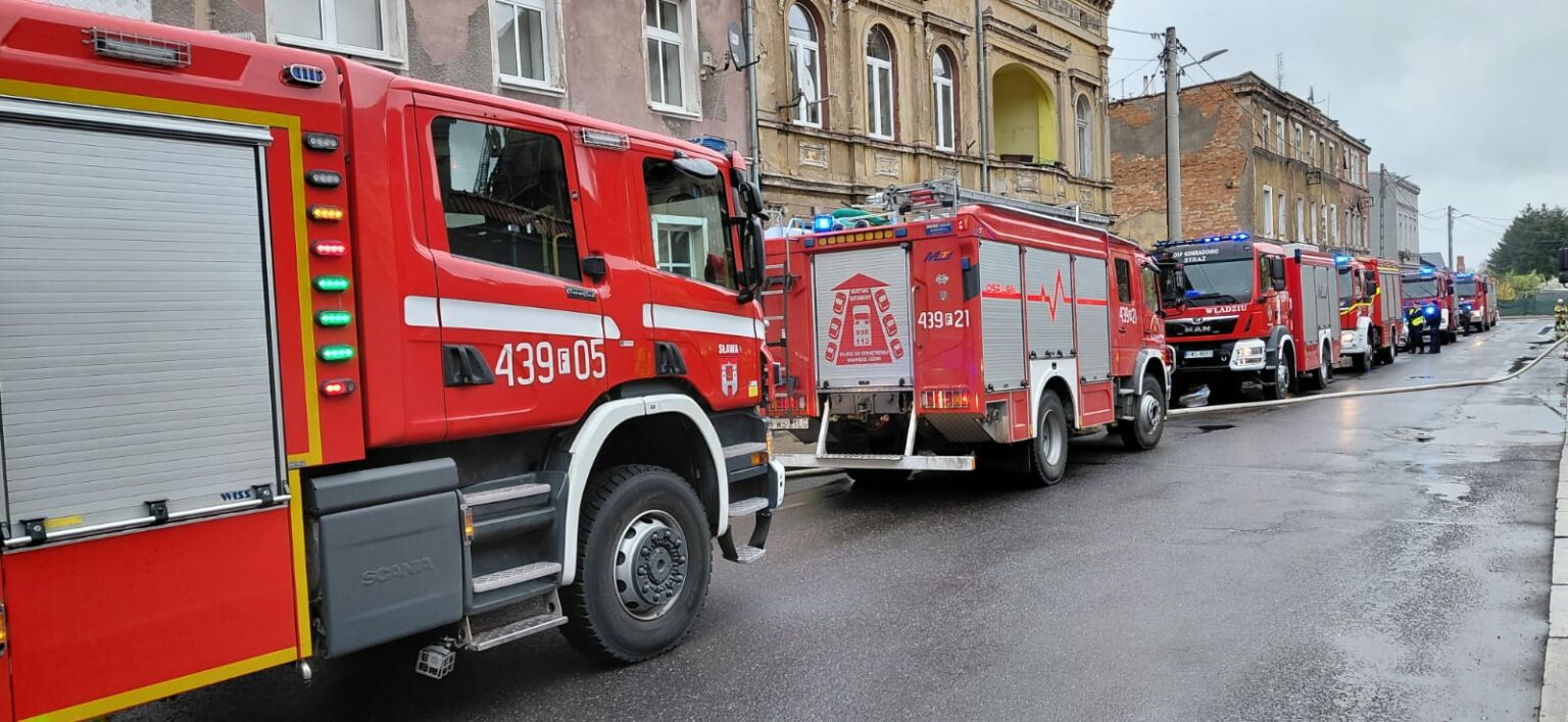pożar szpitala Wschowa - ewakuacja pacjent&oacute;w