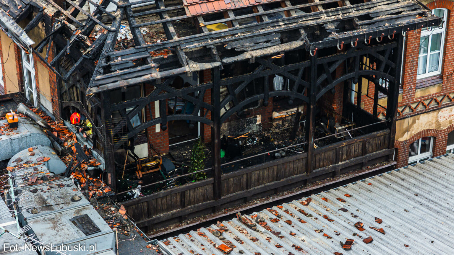 pożar szpitala Wschowa - ewakuacja pacjent&oacute;w