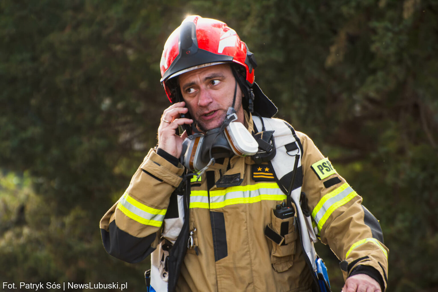 pożar pałacu Garbicz - akcja straży pożarnej Lubuskie