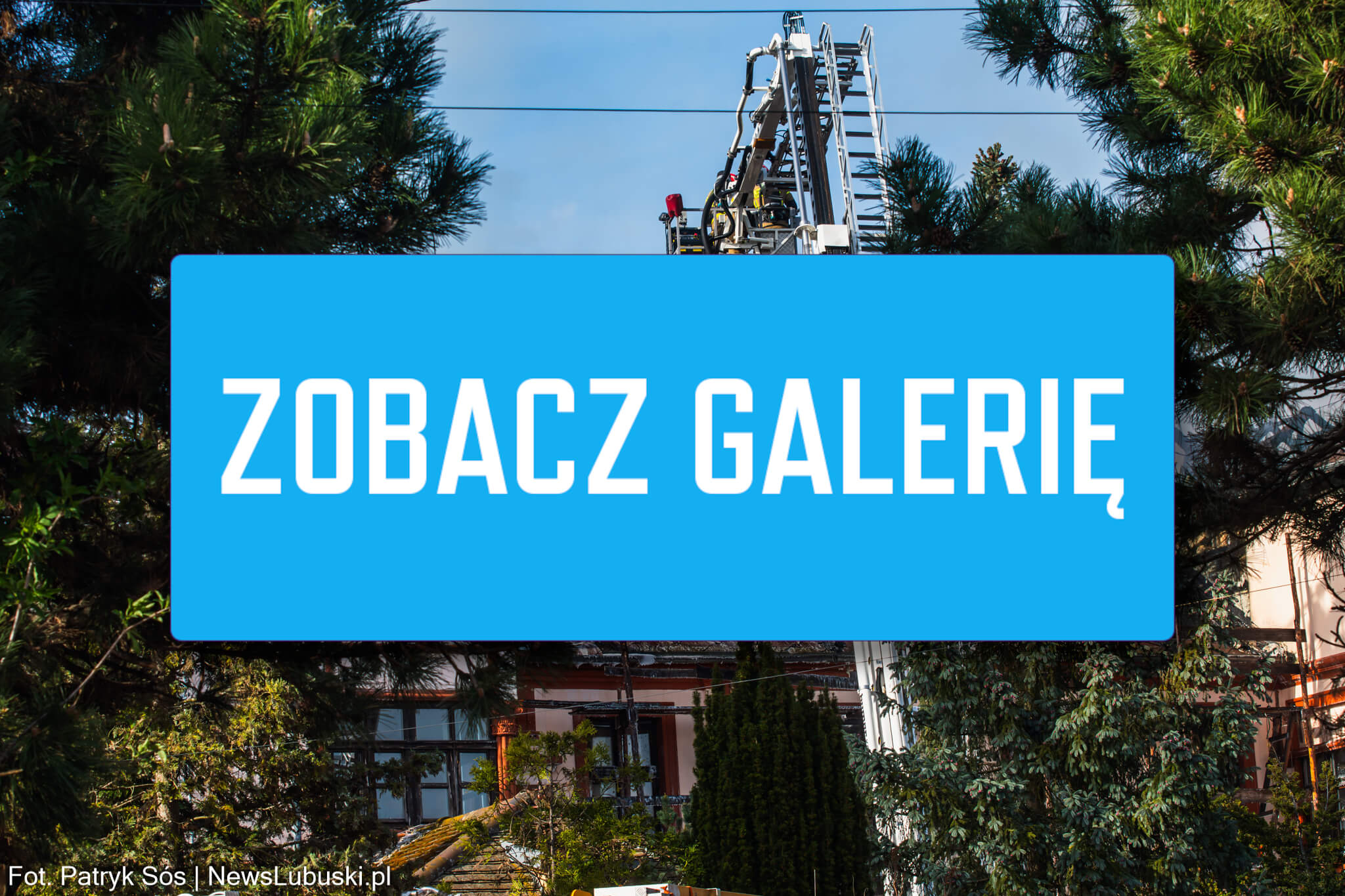 pożar pałacu Garbicz - akcja straży pożarnej Lubuskie