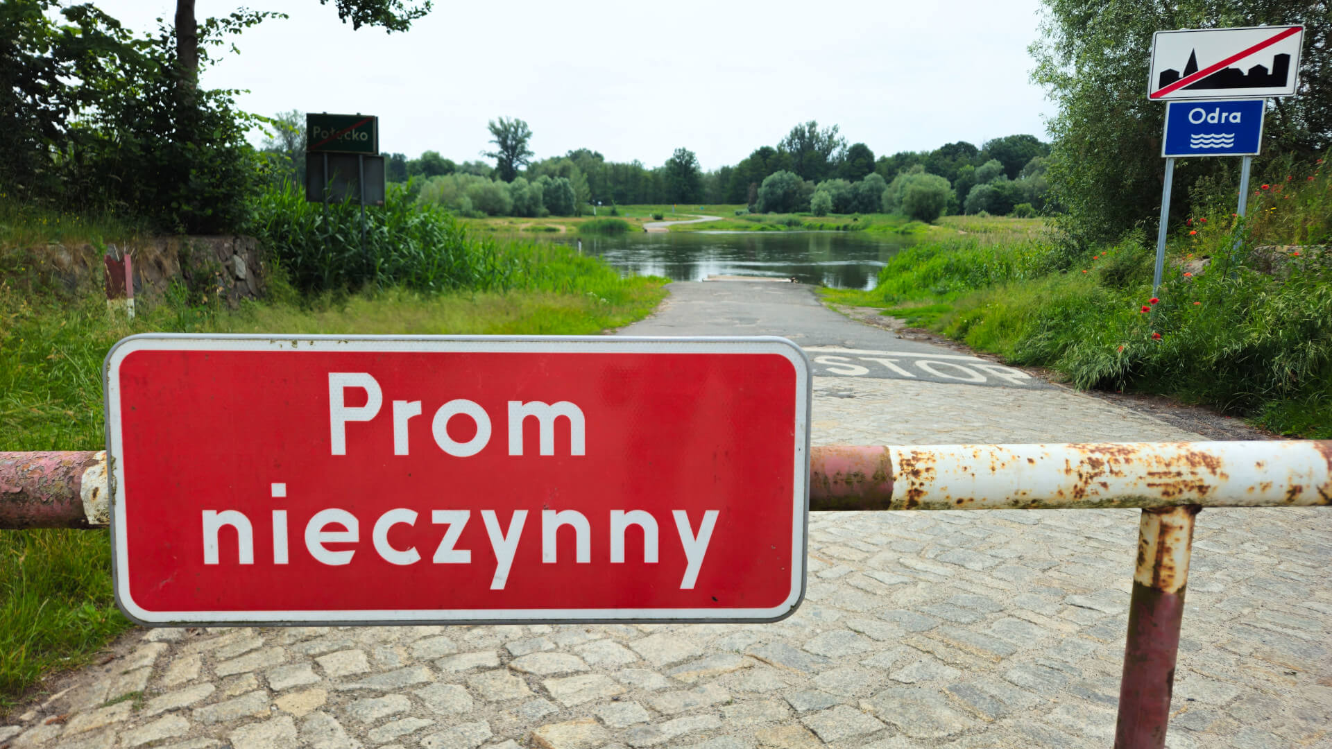 prom Brody zamknięty - objazd prom Brody Odra