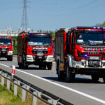 wozy strażackie na drogach Lubuskie - Łagów ćwiczenia straż