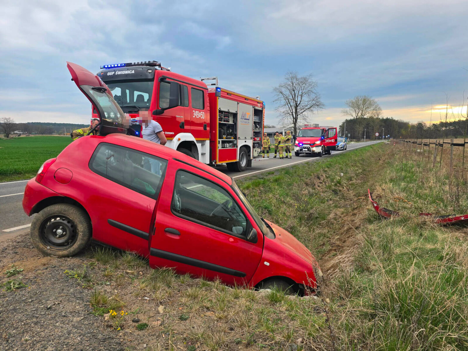 wypadek Zielona G&oacute;ra - wypadek Letnica