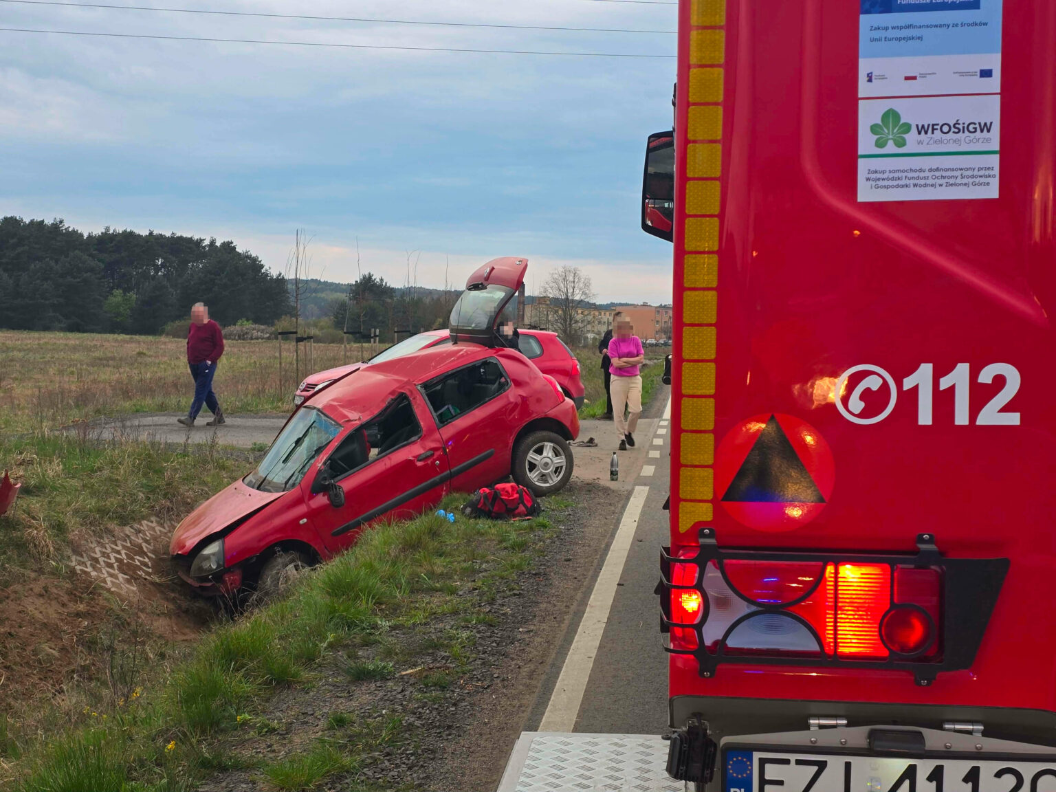 wypadek Zielona G&oacute;ra - wypadek Letnica