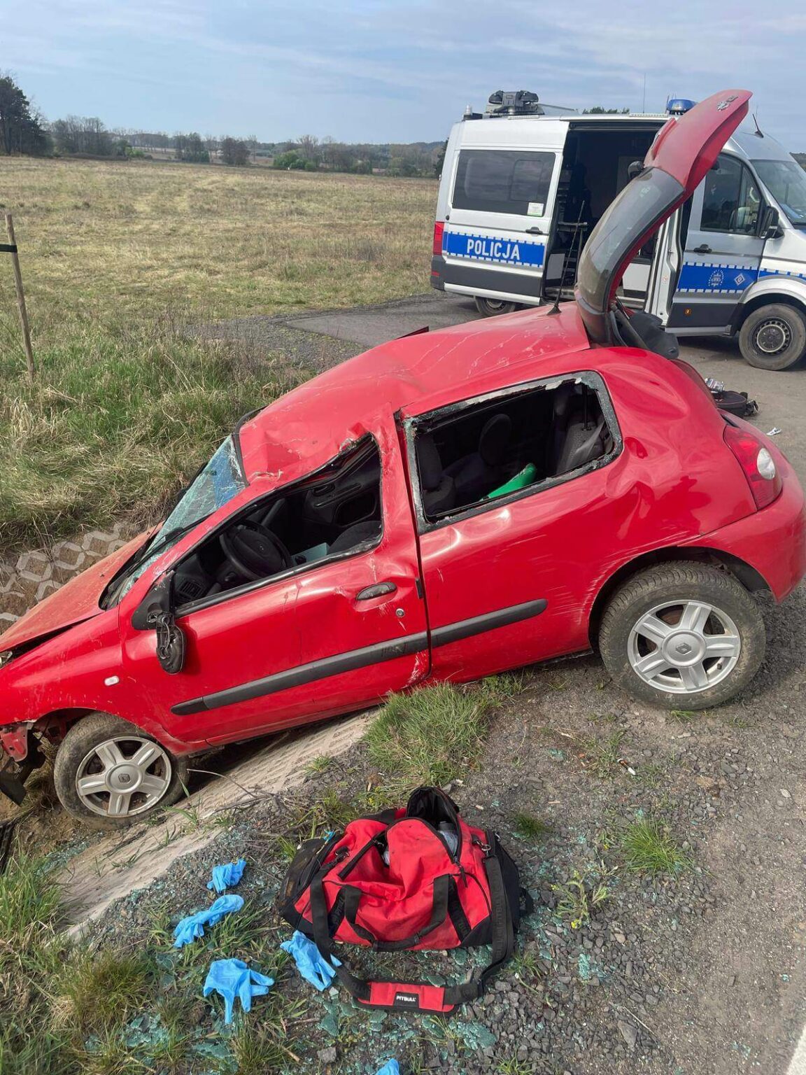 wypadek Zielona G&oacute;ra - wypadek Letnica