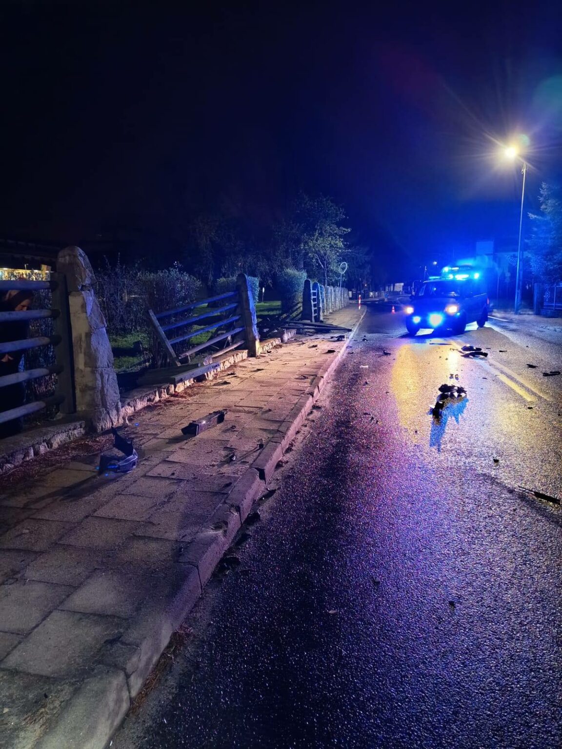 zielona g&oacute;ra wypadek - pijany kierowca Drzonk&oacute;w