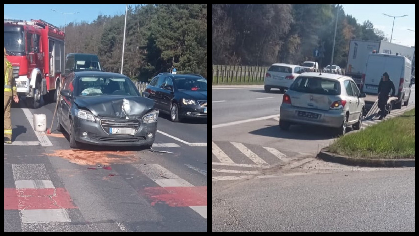 Wypadek Zielona Góra - Trasa Północna Zielona Góra