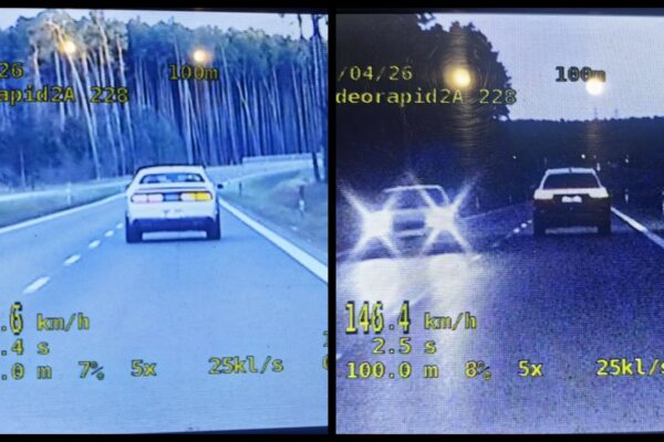 przekroczenie prędkości Zielona Góra - grupa SPEED policja