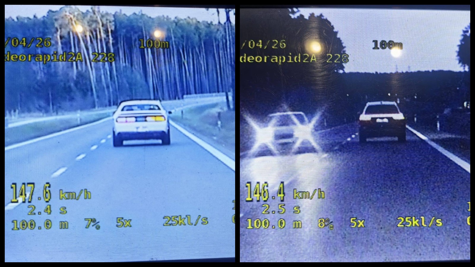 przekroczenie prędkości Zielona Góra - grupa SPEED policja