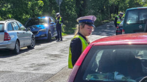 akcja policji Krosno Odrzańskie - policyjny dron