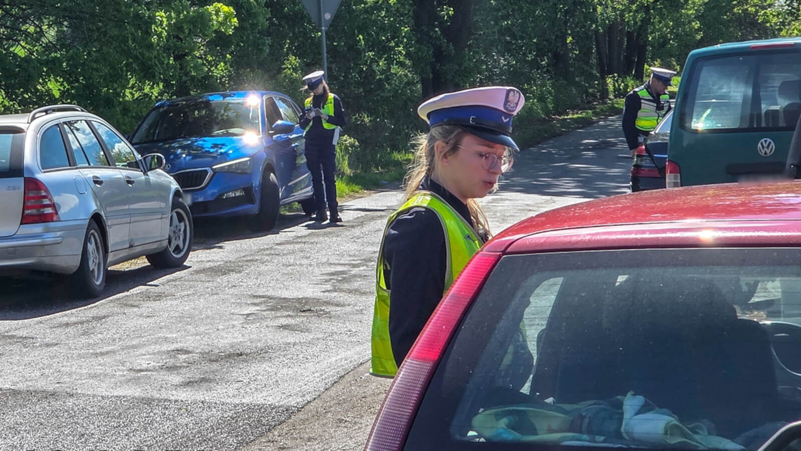 akcja policji Krosno Odrzańskie - policyjny dron