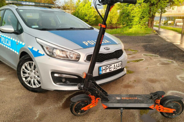 akcja policji Zielona Góra - hulajnoga elektryczna mandat