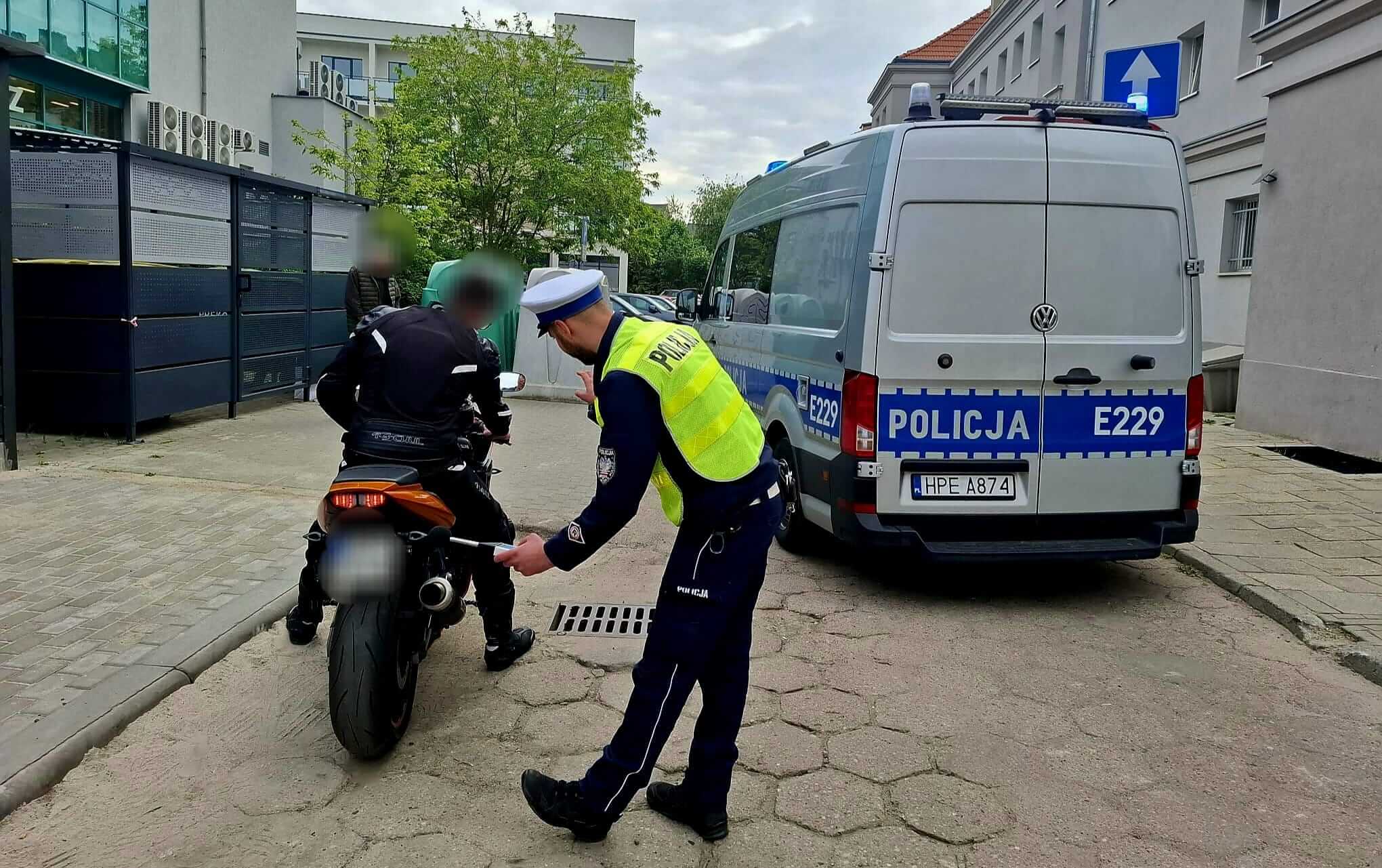 akcja policji Zielona Góra motocykliści - mandaty dla motocyklistów