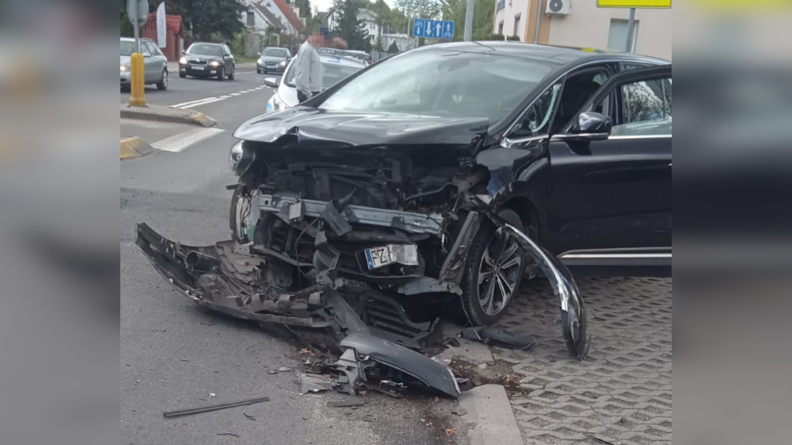 kolizja Zielona Góra - kierowca bez uprawnień
