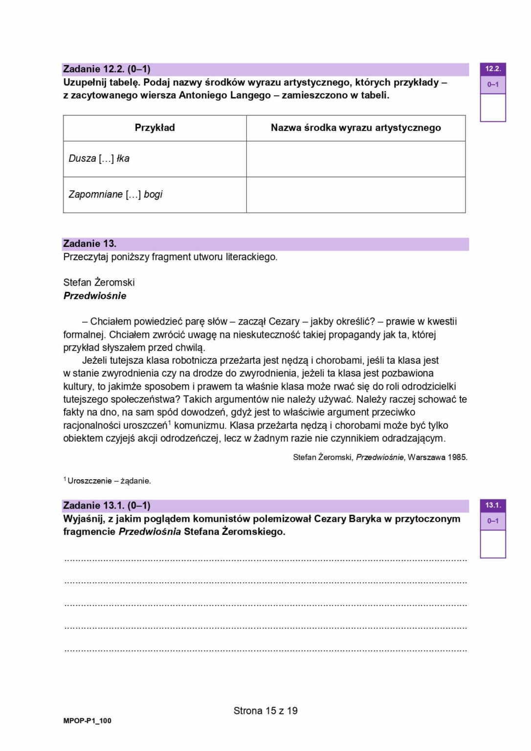 matura polski 2026 - matura arkusz