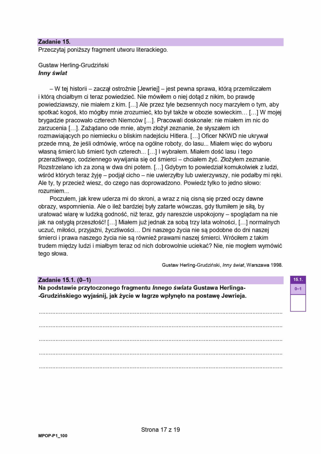 matura polski 2026 - matura arkusz