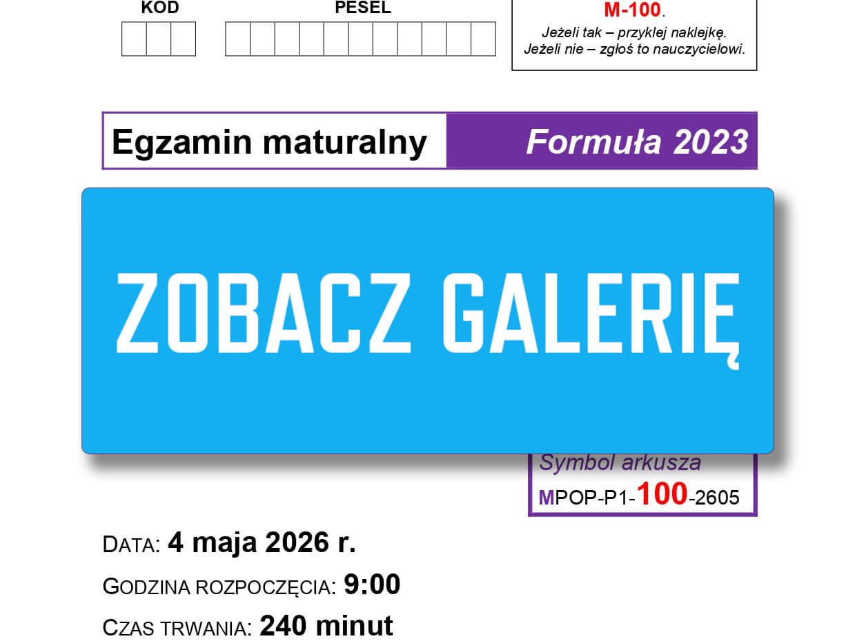 matura polski 2026 - matura arkusz