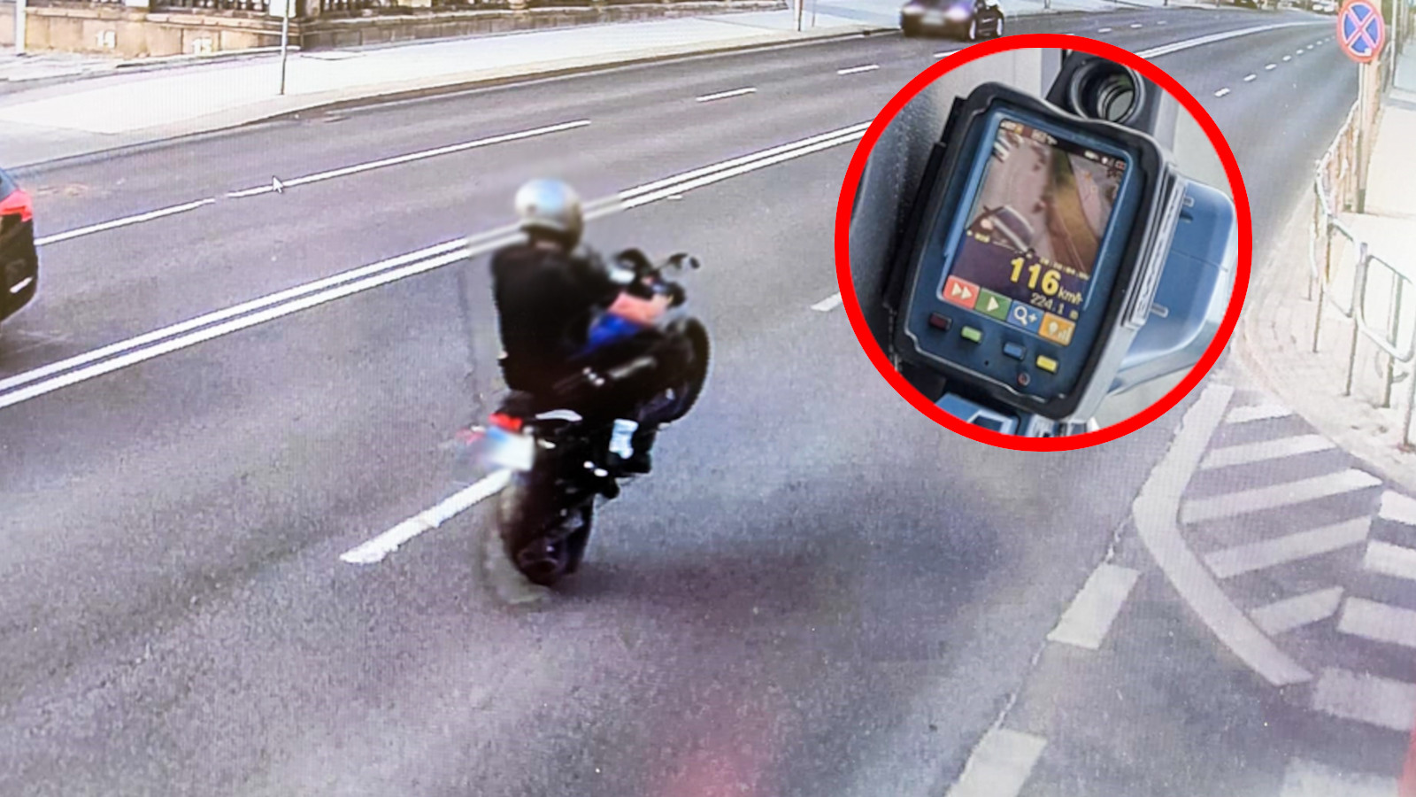 motocyklista Zielona Góra - jazda na jednym kole