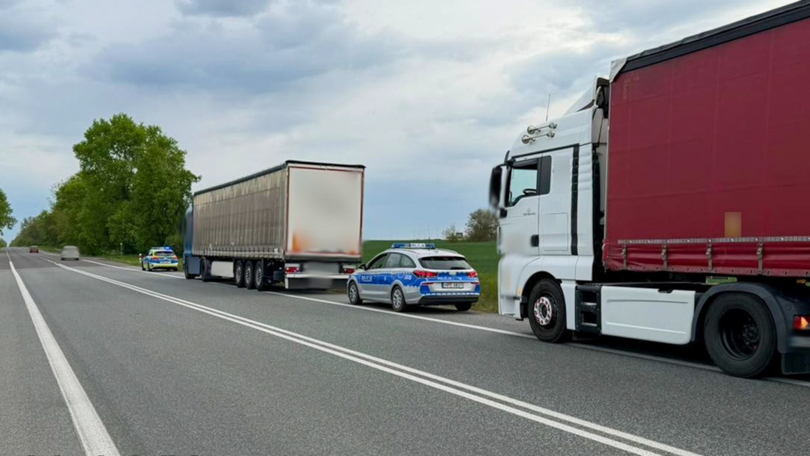 pijani kierowcy ciężarówki Świebodzin - kontrola trzeźwości policja