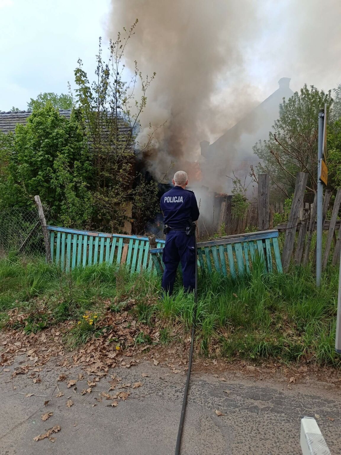 pożar Krosno Odrzańskie Grabin - straż pożarna akcja