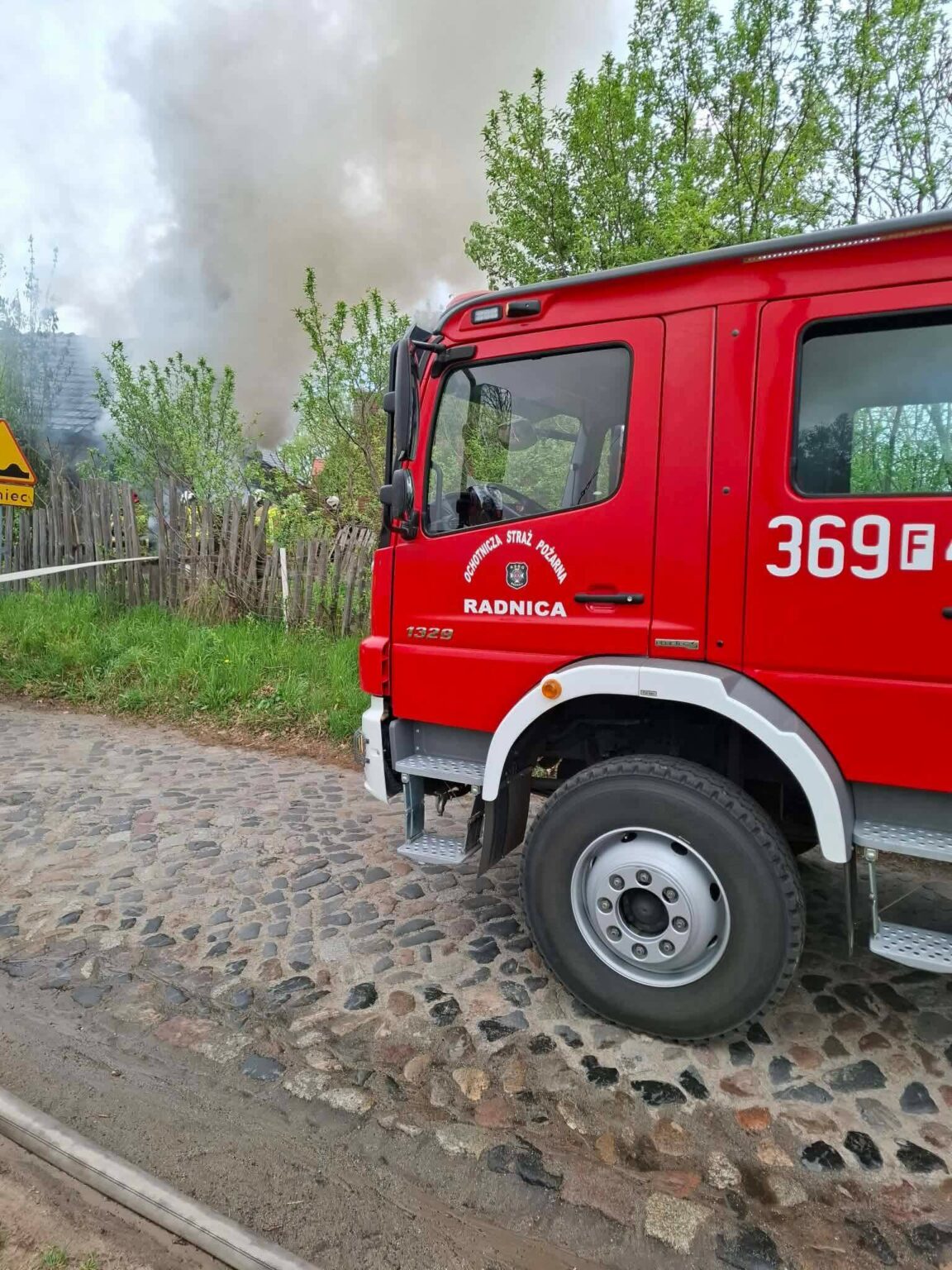 pożar Krosno Odrzańskie Grabin - straż pożarna akcja