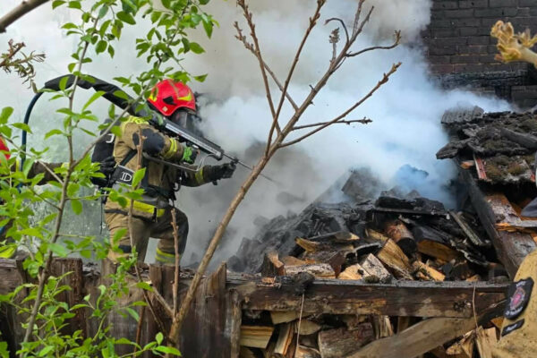 pożar Krosno Odrzańskie Grabin - straż pożarna akcja