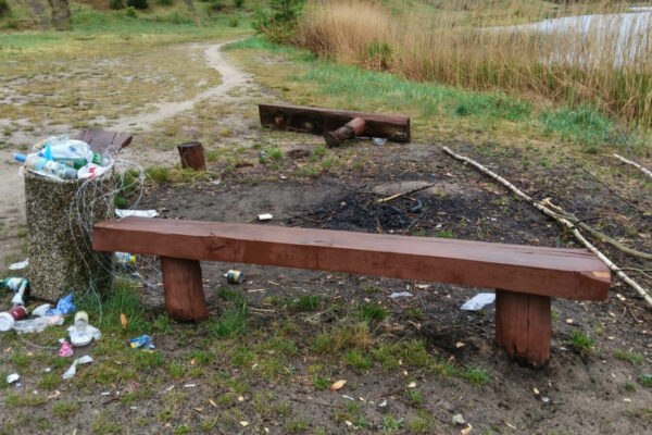zalew Czerwieńsk dewastacja - wandale Zielona Góra