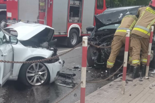 Wypadek Zielona Góra - zderzenie samochodów osobowych