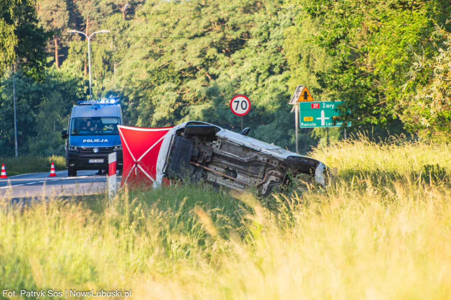 tragiczny wypadek na DK27 - śmiertelny wypadek Świdnica