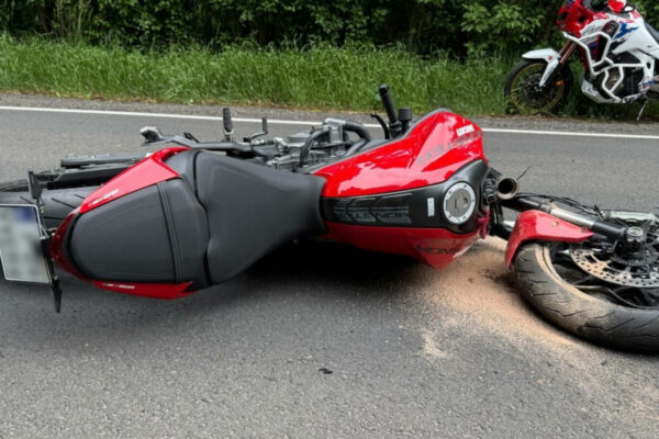 wypadek na DK22 - quad i motocykl
