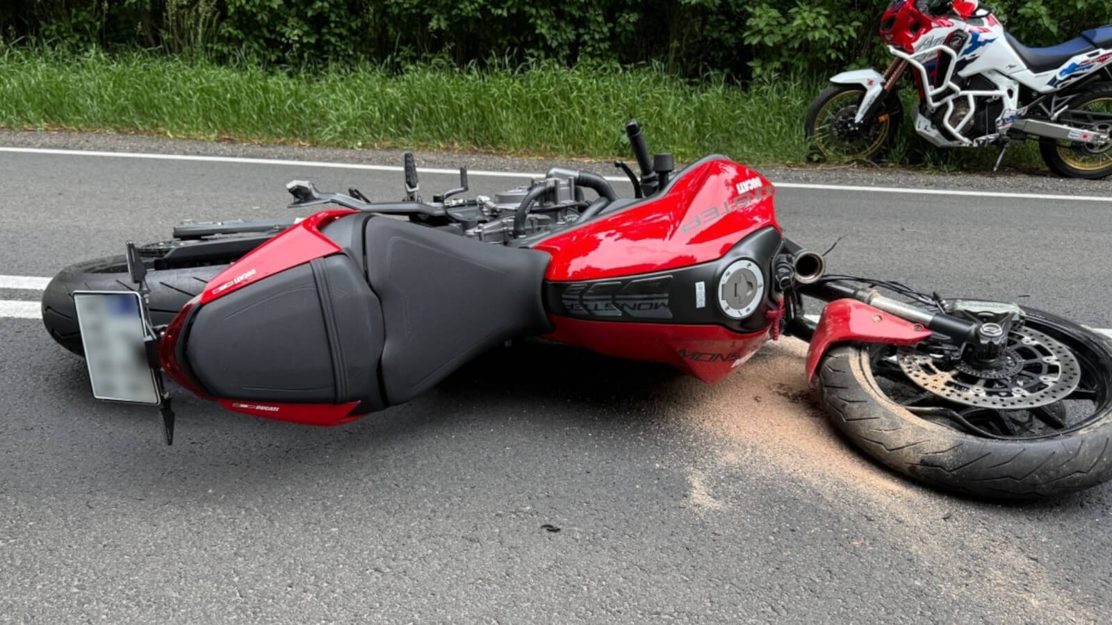 wypadek na DK22 - quad i motocykl