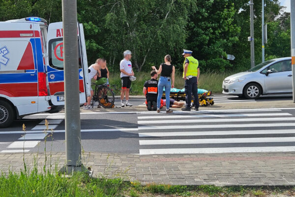 wypadek DK27 Świdnica - ranna rowerzystka