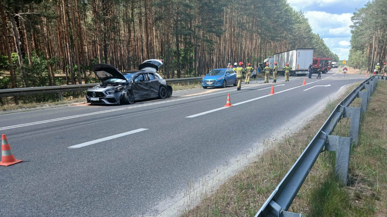 wypadek pod Lubskiem - wypadek Jasień DW287