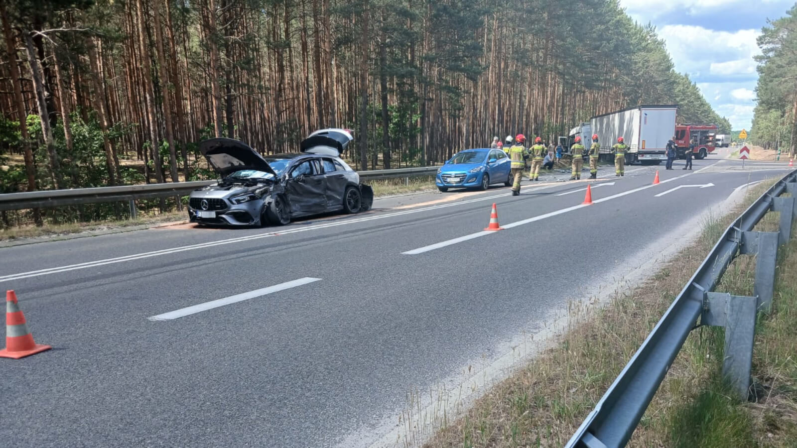 wypadek pod Lubskiem - wypadek Jasień DW287