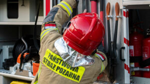 wypadek Zielona Góra - nadział się na płot