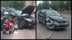 Wypadek w Zielonej Górze. Rozbite osobówki, są poszkodowani. Droga zablokowana (ZDJĘCIA)