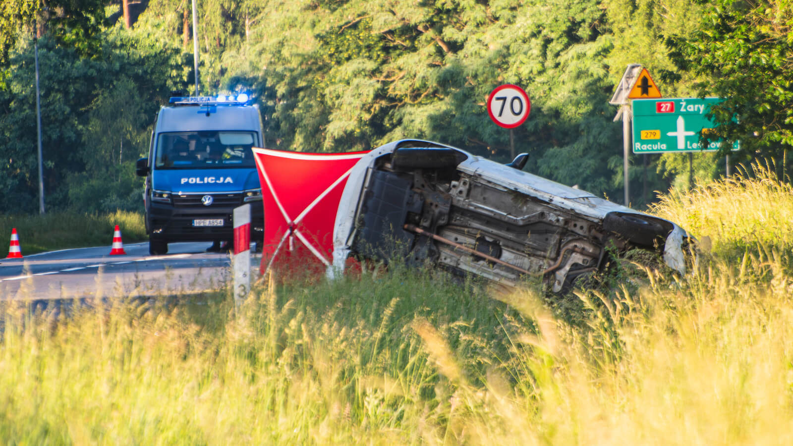wypadki Lubuskie - śmiertelny wypadek DK27